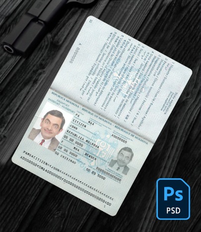 Moldova passport version 3 PSD